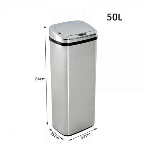 Automatický bezdotykový odpadkový koš 50 l | nerezový č.2