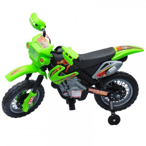 Dětská elektrická motorka Enduro, zelená č.4