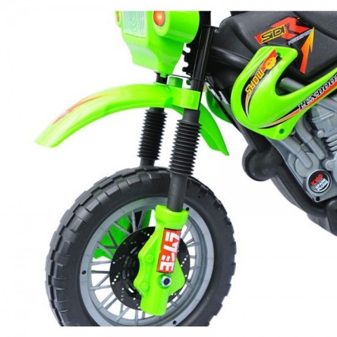 Dětská elektrická motorka Enduro, zelená č.7