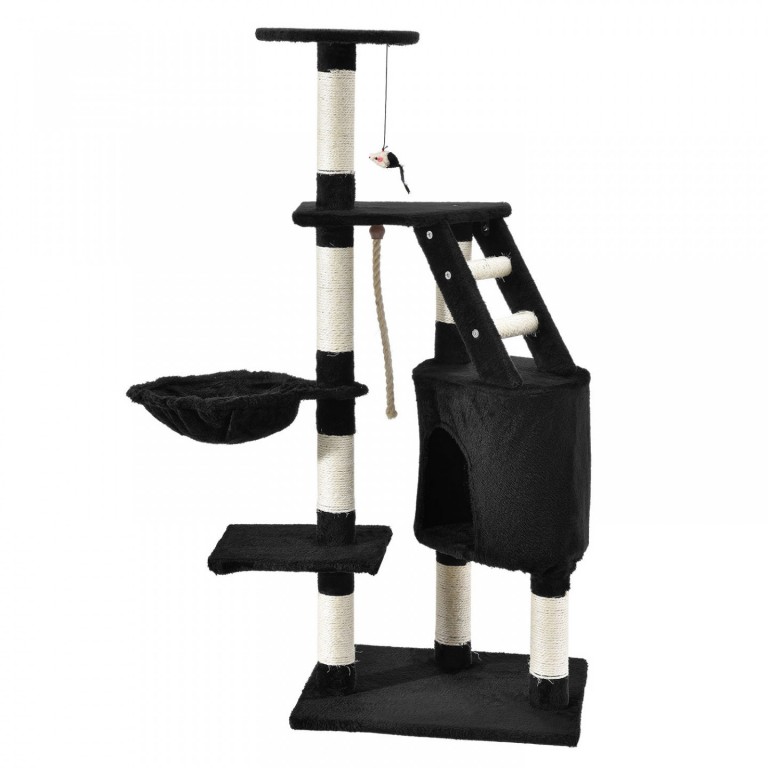 Škrabadlo pro kočky 118x50x40 cm | černé