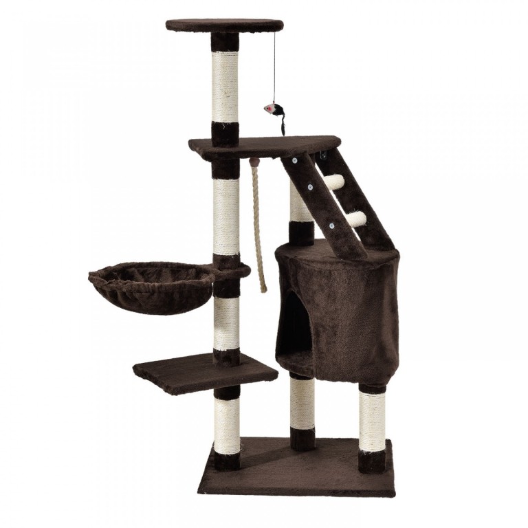 Škrabadlo pro kočky 118x50x40 cm | hnědé
