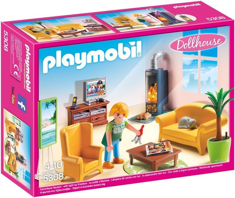 Playmobil 5308 Obývací pokoj s krbem
