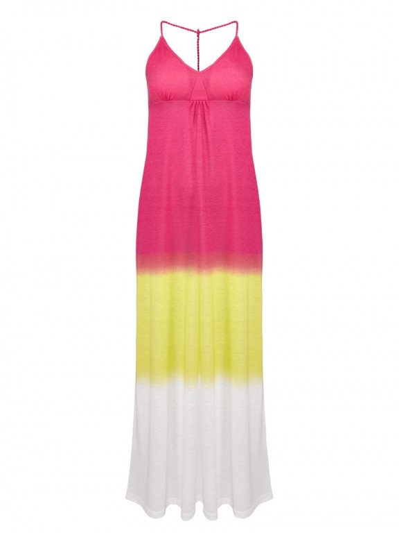 Dámské šaty | růžovo-žluto-bílé 32/34