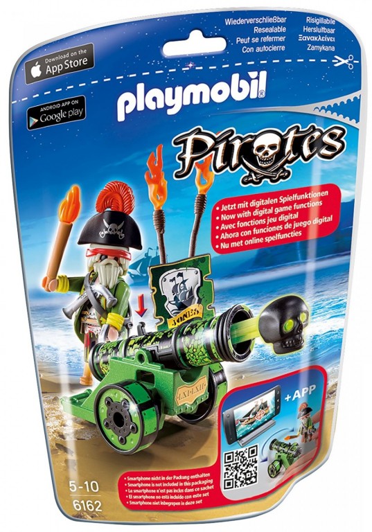 Playmobil 6162 Kapitán pirátů s interaktivním zeleným kanónem