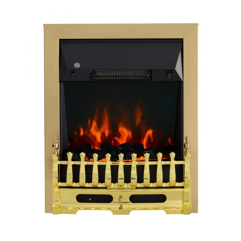 Elektrický krb LED 1000/2000W | zlatý