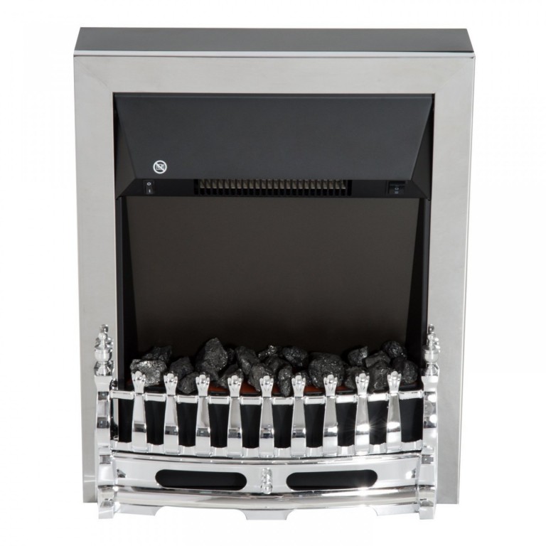 Elektrický krb LED 1000/2000W | stříbrný