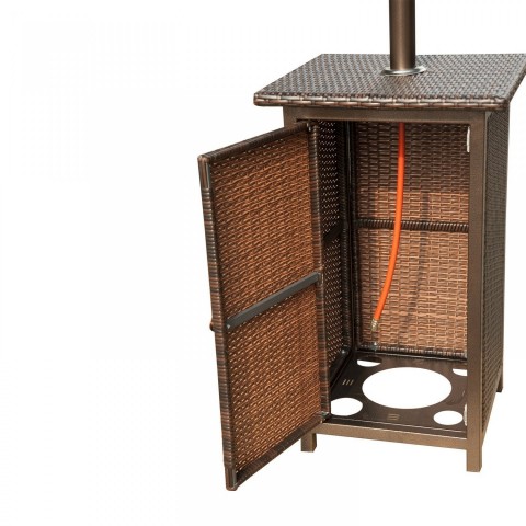 Zahradní tepelný plynový zářič ratan 8-12 kW č.4