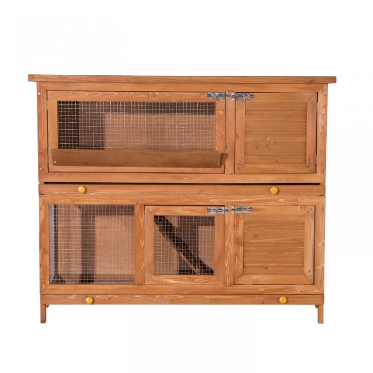 Dřevěná králíkárna 120 x 48 x 100 cm