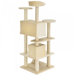 Škrabadlo pro kočky 130x49x49 cm | béžové č.3