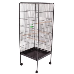 Voliéra kovová 54 x 54 x 146 cm | černá č.1