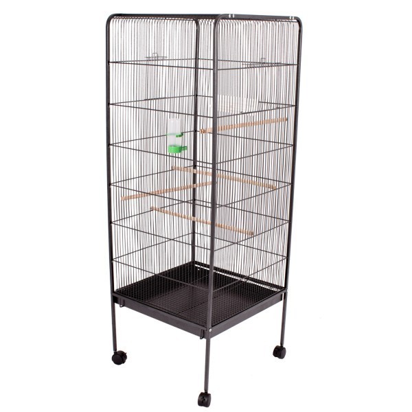 Voliéra kovová 54 x 54 x 146 cm | černá