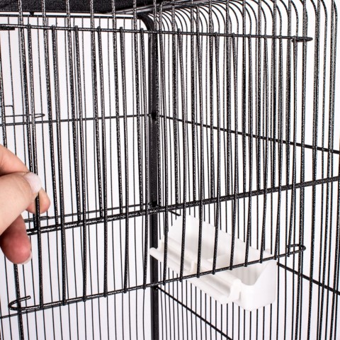 Voliéra kovová 54 x 54 x 146 cm | černá č.3