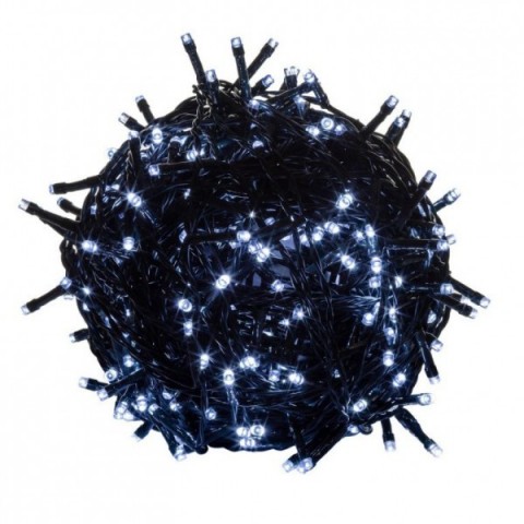 Vánoční LED osvětlení 40 m | studená bílá 400 LED | zelený kabel č.2