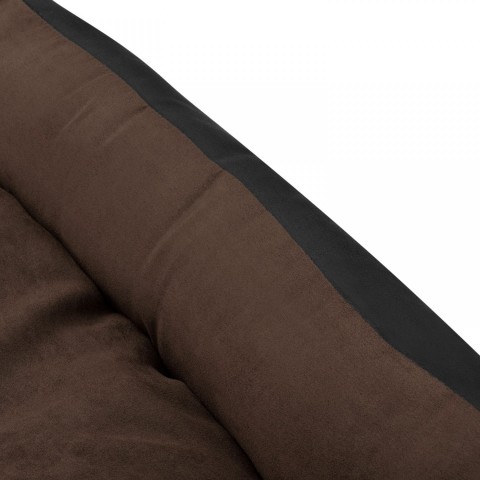 Pelíšek pro psa 60 x 48 x 18 cm černý/hnědý č.2