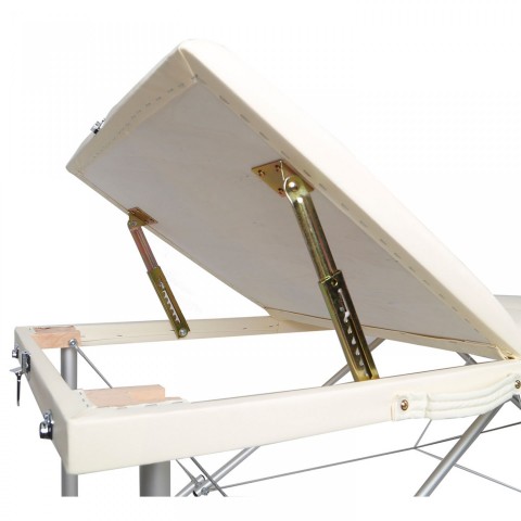 Skládací masážní lehátko hliníkové 180 x 60 cm, krémové č.5