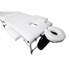 Skládací masážní lehátko hliníkové 180 x 60 cm, bílé č.3