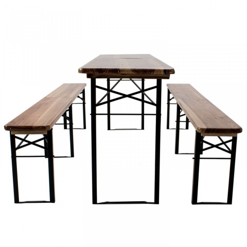 Skládací pivní set 220 x 50 x 25 cm | 3 nohy na lavici č.5