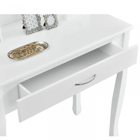 Originální vintage toaletní stolek se zrcadlem Lena | bílý č.5