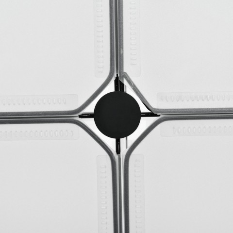 Variabilní regálový systém na boty 140 x 35 x 175 cm | 20 boxů černý č.9