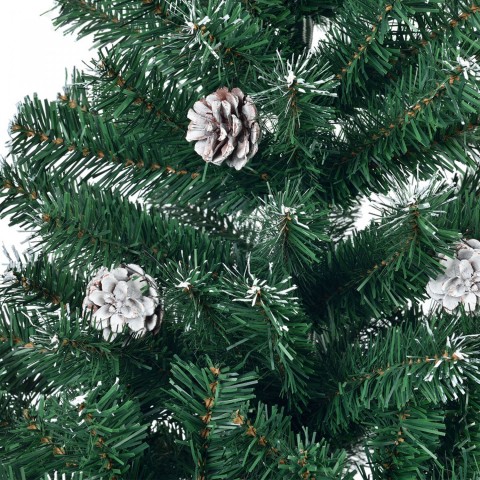 Umělý vánoční stromek 180 cm zasněžený se šiškami č.2