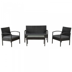 Zahradní polyratanová sestava Trinidad | černá č.2