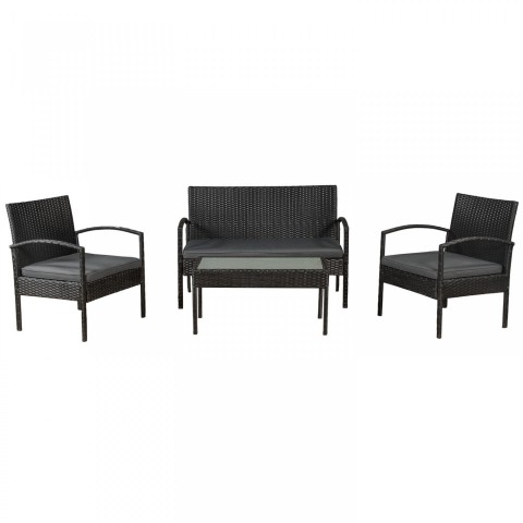 Zahradní polyratanová sestava Trinidad | černá č.2